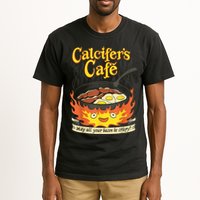 Calcifer's Cafe May All Your Bacon & Eggs Be Crispy Cooking Tall T-Shirt