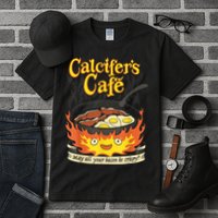 Calcifer's Cafe May All Your Bacon & Eggs Be Crispy Cooking Tall T-Shirt
