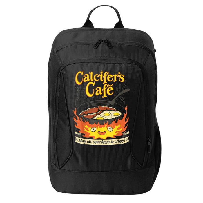 Calcifer's Cafe May All Your Bacon & Eggs Be Crispy Cooking City Backpack