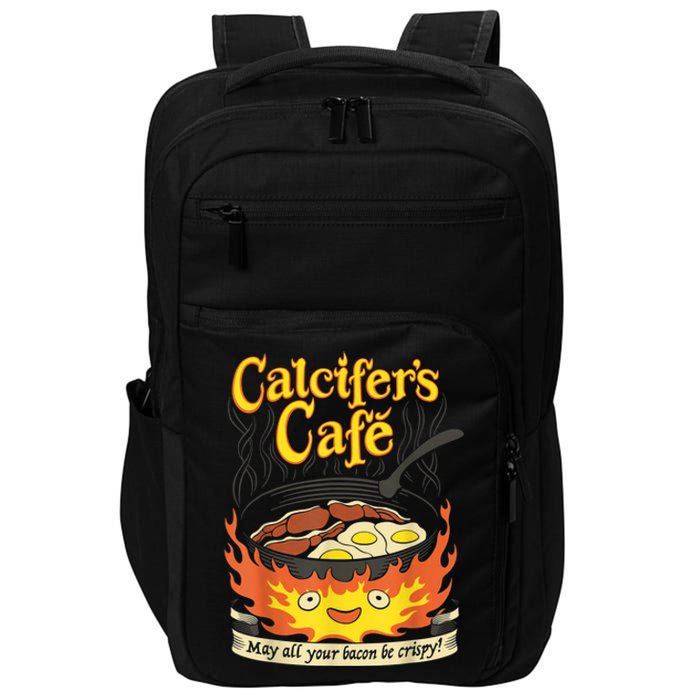 Calcifer's Cafe May All Your Bacon & Eggs Be Crispy Cooking Impact Tech Backpack