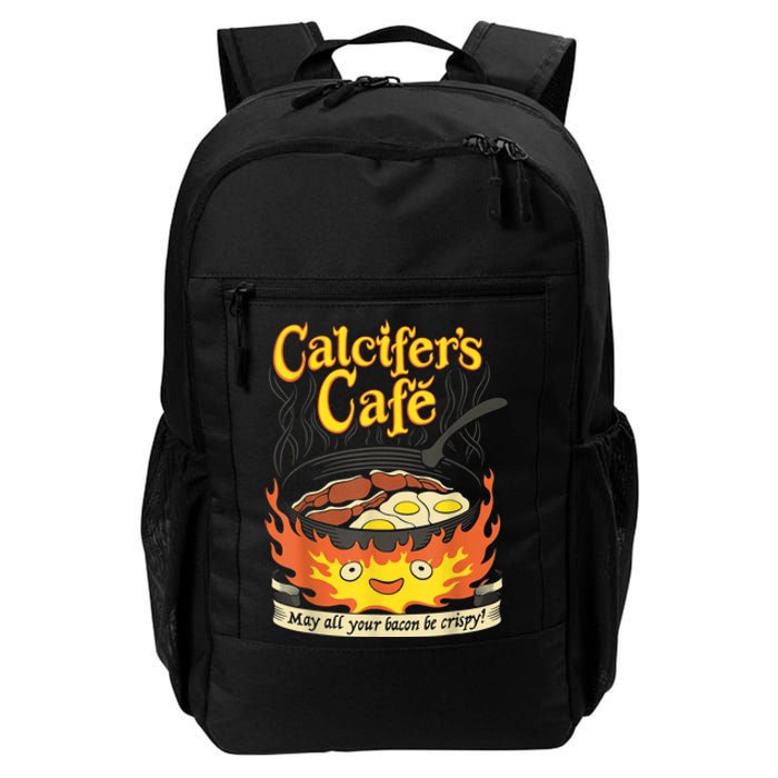 Calcifer's Cafe May All Your Bacon & Eggs Be Crispy Cooking Daily Commute Backpack