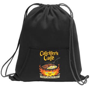 Calcifer's Cafe May All Your Bacon & Eggs Be Crispy Cooking Sweatshirt Cinch Pack Bag