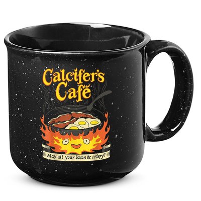 Calcifer's Cafe May All Your Bacon & Eggs Be Crispy Cooking 15oz Campfire Ceramic Mug
