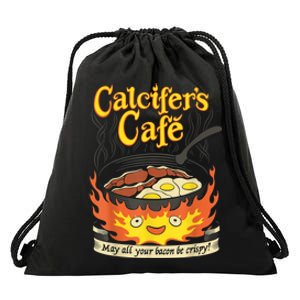 Calcifer's Cafe May All Your Bacon & Eggs Be Crispy Cooking Drawstring Bag