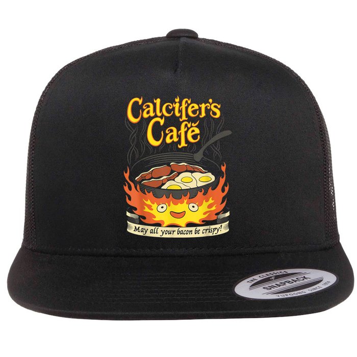Calcifer's Cafe May All Your Bacon & Eggs Be Crispy Cooking Flatbill Hat