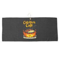 Calcifer's Cafe May All Your Bacon & Eggs Be Crispy Cooking Large Microfiber Waffle Golf Towel