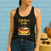 Calcifer's Cafe May All Your Bacon & Eggs Be Crispy Cooking Womens Tank Top