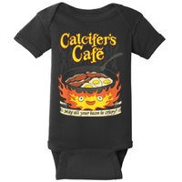 Calcifer's Cafe May All Your Bacon & Eggs Be Crispy Cooking Baby Bodysuit