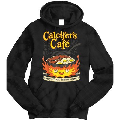 Calcifer's Cafe May All Your Bacon & Eggs Be Crispy Cooking Tie Dye Hoodie