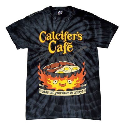 Calcifer's Cafe May All Your Bacon & Eggs Be Crispy Cooking Tie-Dye T-Shirt