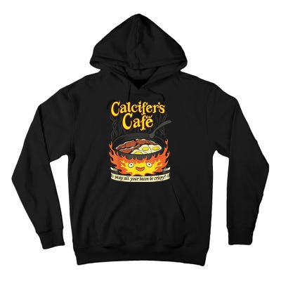 Calcifer's Cafe May All Your Bacon & Eggs Be Crispy Cooking Tall Hoodie