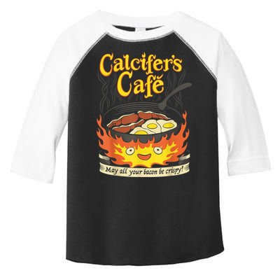 Calcifer's Cafe May All Your Bacon & Eggs Be Crispy Cooking Toddler Fine Jersey T-Shirt