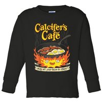 Calcifer's Cafe May All Your Bacon & Eggs Be Crispy Cooking Toddler Long Sleeve Shirt
