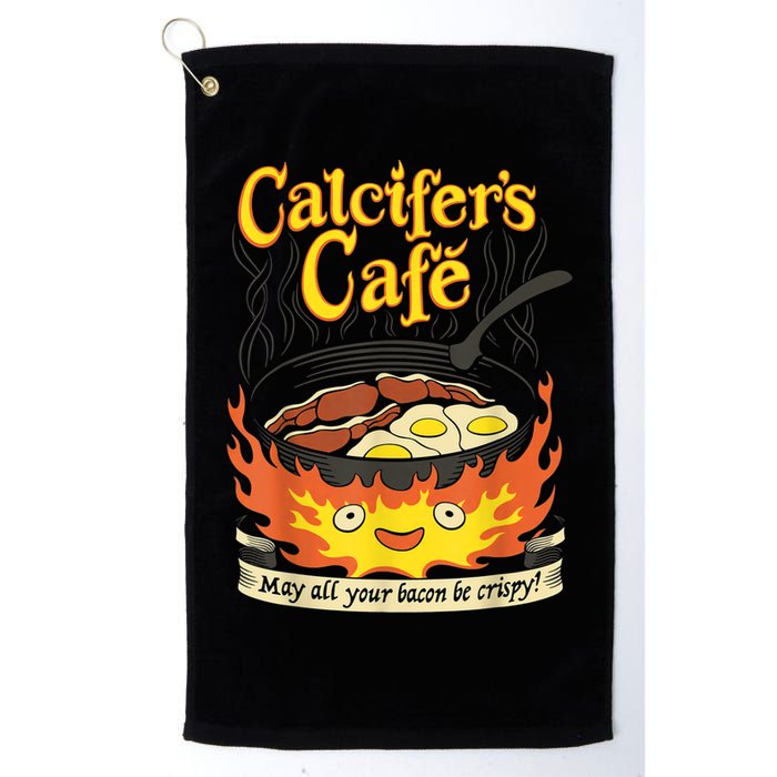 Calcifer's Cafe May All Your Bacon & Eggs Be Crispy Cooking Golf Towel