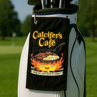 Calcifer's Cafe May All Your Bacon & Eggs Be Crispy Cooking Golf Towel