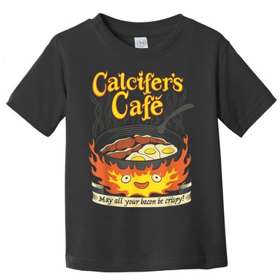Calcifer's Cafe May All Your Bacon & Eggs Be Crispy Cooking Toddler T-Shirt