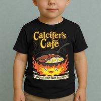 Calcifer's Cafe May All Your Bacon & Eggs Be Crispy Cooking Toddler T-Shirt