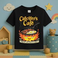 Calcifer's Cafe May All Your Bacon & Eggs Be Crispy Cooking Toddler T-Shirt