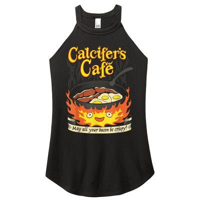Calcifer's Cafe May All Your Bacon & Eggs Be Crispy Cooking Women's Perfect Tri Rocker Tank