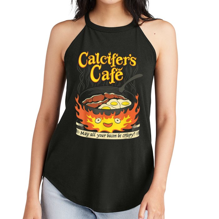 Calcifer's Cafe May All Your Bacon & Eggs Be Crispy Cooking Women's Perfect Tri Rocker Tank
