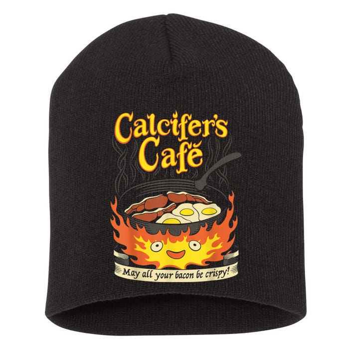 Calcifer's Cafe May All Your Bacon & Eggs Be Crispy Cooking Short Acrylic Beanie