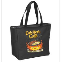 Calcifer's Cafe May All Your Bacon & Eggs Be Crispy Cooking Zip Tote Bag