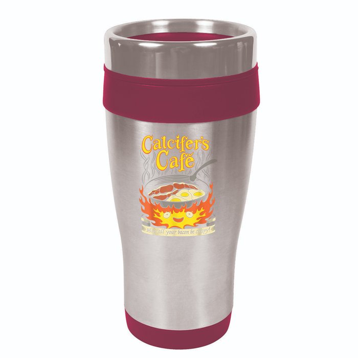 Calcifer's Cafe May All Your Bacon & Eggs Be Crispy Cooking 16oz Travel Tumbler