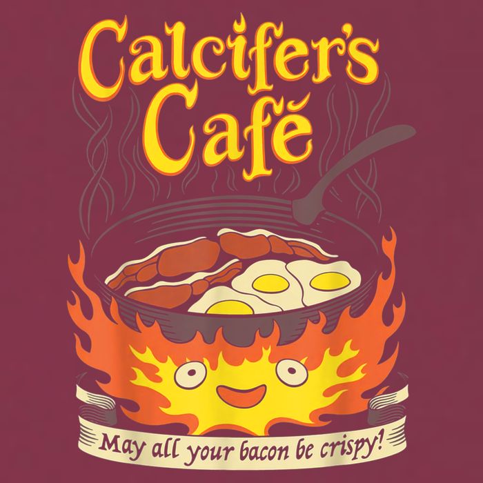Calcifer's Cafe May All Your Bacon & Eggs Be Crispy Cooking 16oz Travel Tumbler