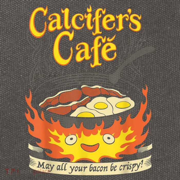 Calcifer's Cafe May All Your Bacon & Eggs Be Crispy Cooking Cotton Canvas Backpack