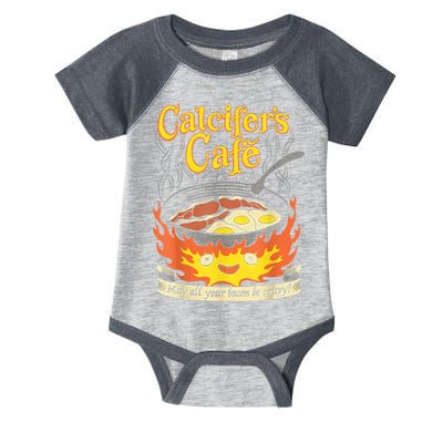 Calcifer's Cafe May All Your Bacon & Eggs Be Crispy Cooking Infant Baby Jersey Bodysuit