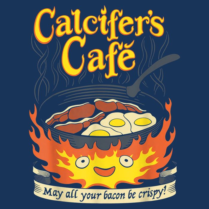 Calcifer's Cafe May All Your Bacon & Eggs Be Crispy Cooking Infant Baby Jersey Bodysuit