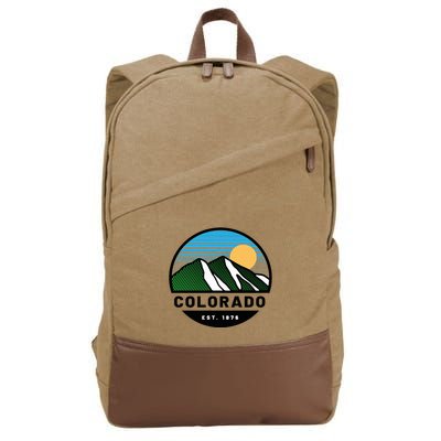 Cool Colorado Mountain Sunset Novelty Fashion Cotton Canvas Backpack