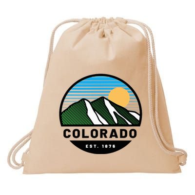 Cool Colorado Mountain Sunset Novelty Fashion Drawstring Bag