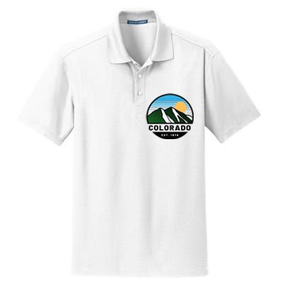 Cool Colorado Mountain Sunset Novelty Fashion Dry Zone Grid Polo