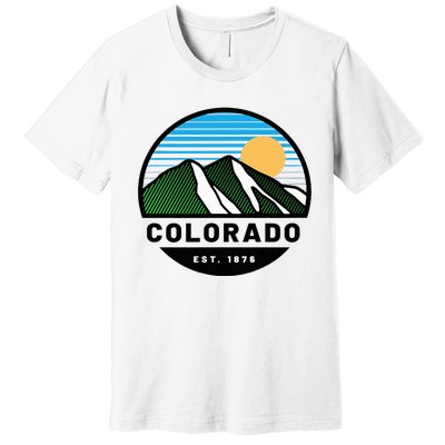 Cool Colorado Mountain Sunset Novelty Fashion Premium T-Shirt