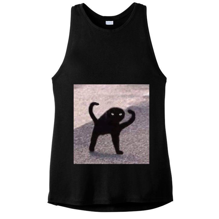 Cursed Cat Memes Cursed Cat Angry As Fuk Meme Ladies PosiCharge Tri-Blend Wicking Tank