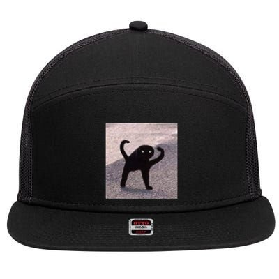 Cursed Cat Memes Cursed Cat Angry As Fuk Meme 7 Panel Mesh Trucker Snapback Hat