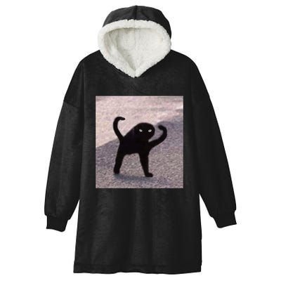 Cursed Cat Memes Cursed Cat Angry As Fuk Meme Hooded Wearable Blanket