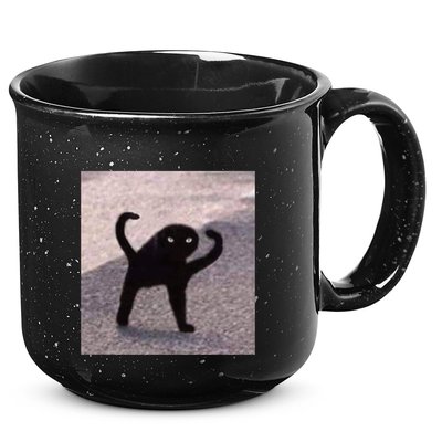 Cursed Cat Memes Cursed Cat Angry As Fuk Meme 15oz Campfire Ceramic Mug