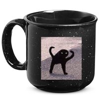 Cursed Cat Memes Cursed Cat Angry As Fuk Meme 15oz Campfire Ceramic Mug