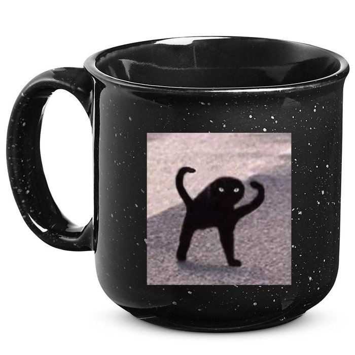 Cursed Cat Memes Cursed Cat Angry As Fuk Meme 15oz Campfire Ceramic Mug