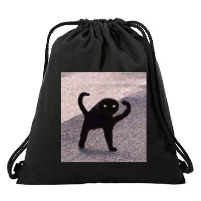 Cursed Cat Memes Cursed Cat Angry As Fuk Meme Drawstring Bag