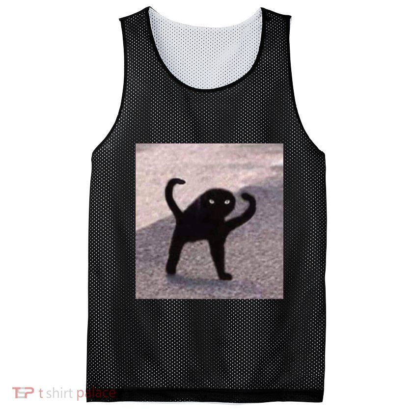 Cursed Cat Memes Cursed Cat Angry As Fuk Meme Mesh Reversible Basketball Jersey Tank