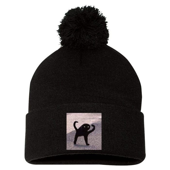 Cursed Cat Memes Cursed Cat Angry As Fuk Meme Pom Pom 12in Knit Beanie