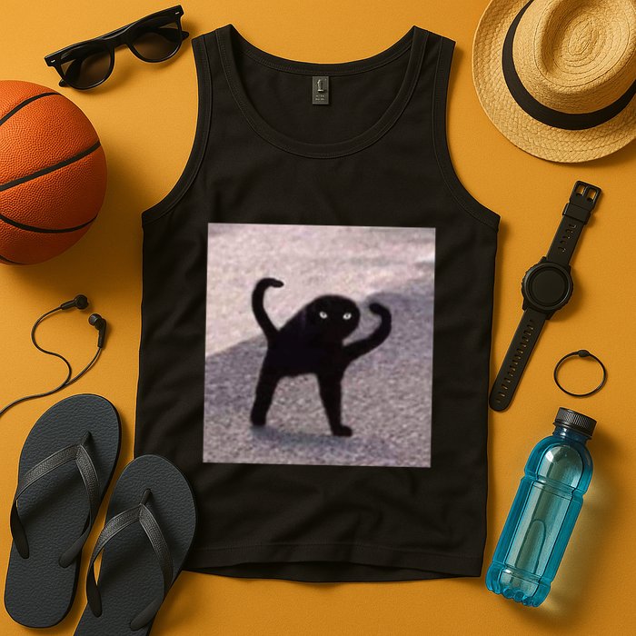 Cursed Cat Memes Cursed Cat Angry As Fuk Meme Tank Top