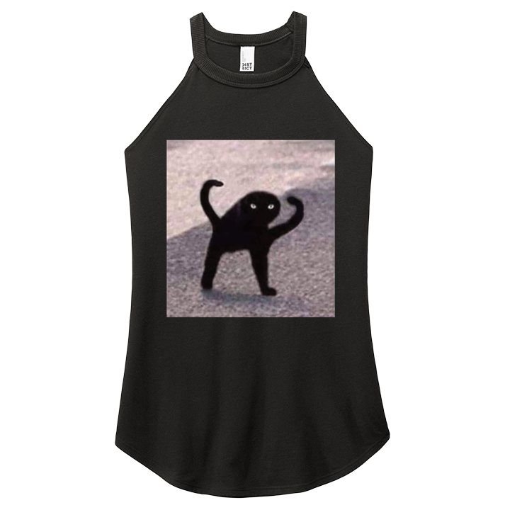 Cursed Cat Memes Cursed Cat Angry As Fuk Meme Women's Perfect Tri Rocker Tank