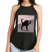 Cursed Cat Memes Cursed Cat Angry As Fuk Meme Women's Perfect Tri Rocker Tank