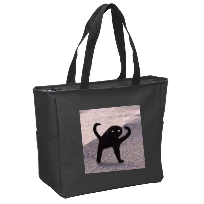 Cursed Cat Memes Cursed Cat Angry As Fuk Meme Zip Tote Bag
