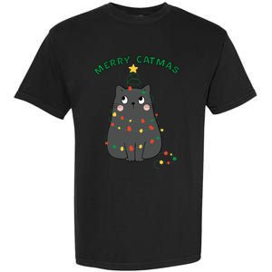 Christmas Cat Merry Catmas Christmas Garment-Dyed Heavyweight T-Shirt