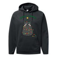 Christmas Cat Merry Catmas Christmas Performance Fleece Hoodie